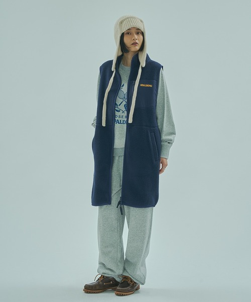 SPALDING(スポルディング)の「(SPALDING x ROSE BUD)FLEECE VEST(ベスト・レディース・ホワイト/ネイビー・ONE SIZE)」の13枚目の写真