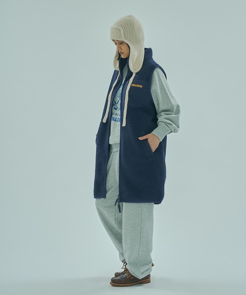 SPALDING(スポルディング)の「(SPALDING x ROSE BUD)FLEECE VEST(ベスト・レディース・ホワイト/ネイビー・ONE SIZE)」の15枚目の写真
