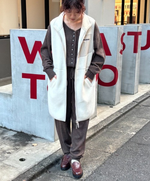 SPALDING(スポルディング)の「(SPALDING x ROSE BUD)FLEECE VEST(ベスト・レディース・ホワイト/ネイビー・ONE SIZE)」の20枚目の写真