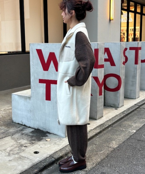 SPALDING(スポルディング)の「(SPALDING x ROSE BUD)FLEECE VEST(ベスト・レディース・ホワイト/ネイビー・ONE SIZE)」の22枚目の写真