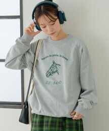 GEVACO | 【GEVACO】裏毛刺繍プリントプルオーバー(スウェット)