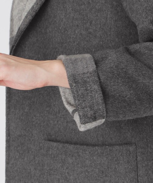 BLUE LABEL CRESTBRIDGE（ブルーレーベルクレストブリッジ）の「クレストブリッジチェックリバーポリウールコーディガン（その他アウター・レディース・グレー系その他/ブルー系その他2/ダークネイビー・38）」の9枚目の写真