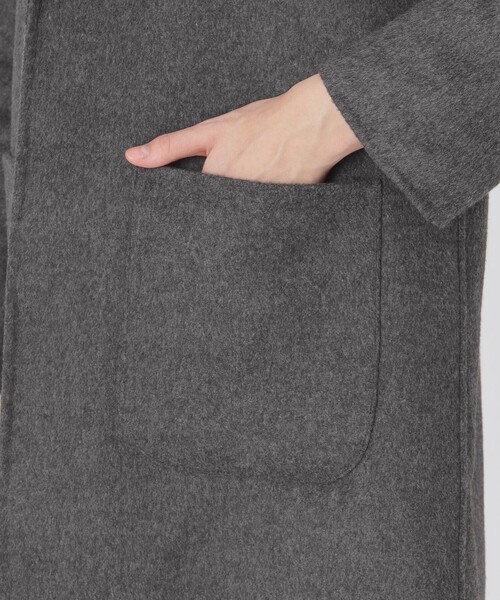 BLUE LABEL CRESTBRIDGE（ブルーレーベルクレストブリッジ）の「クレストブリッジチェックリバーポリウールコーディガン（その他アウター・レディース・グレー系その他/ブルー系その他2/ダークネイビー・38）」の10枚目の写真