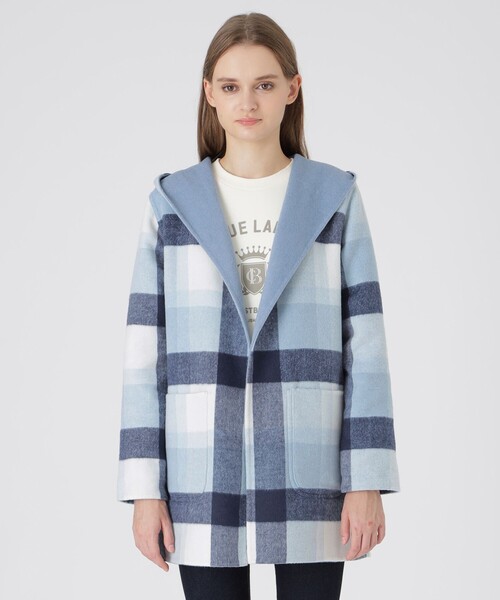 BLUE LABEL CRESTBRIDGE（ブルーレーベルクレストブリッジ）の「クレストブリッジチェックリバーポリウールコーディガン（その他アウター・レディース・グレー系その他/ブルー系その他2/ダークネイビー・38）」の17枚目の写真