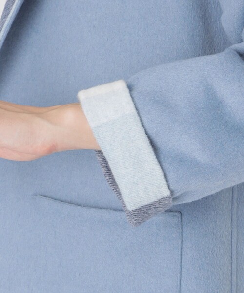 BLUE LABEL CRESTBRIDGE（ブルーレーベルクレストブリッジ）の「クレストブリッジチェックリバーポリウールコーディガン（その他アウター・レディース・グレー系その他/ブルー系その他2/ダークネイビー・38）」の18枚目の写真