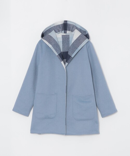 BLUE LABEL CRESTBRIDGE（ブルーレーベルクレストブリッジ）の「クレストブリッジチェックリバーポリウールコーディガン（その他アウター・レディース・グレー系その他/ブルー系その他2/ダークネイビー・38）」の21枚目の写真