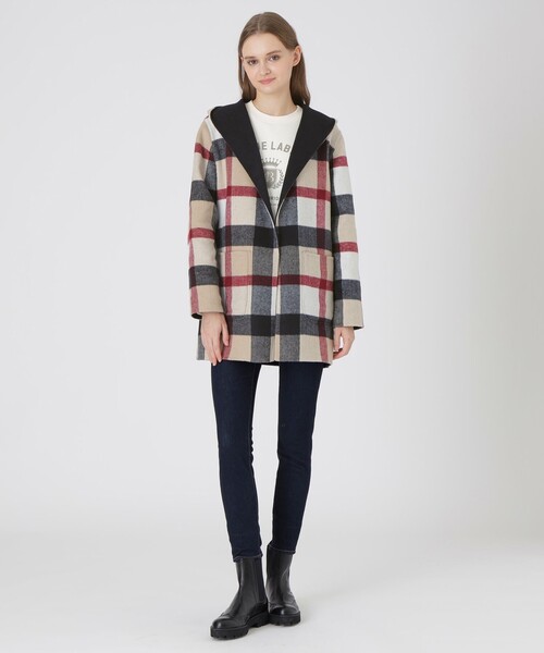 BLUE LABEL CRESTBRIDGE(ブルーレーベルクレストブリッジ)の「クレストブリッジチェックリバーポリウールコーディガン(その他アウター・レディース・グレー系その他/ブルー系その他2/ダークネイビー・38)」の16枚目の写真
