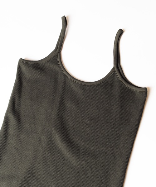 HOLIDAY（ホリデイ）の「SUPER RIB CAMISOLE スーパーリブキャミソール（キャミソール・レディース・チャコールグレー・ONE SIZE）」の3枚目の写真