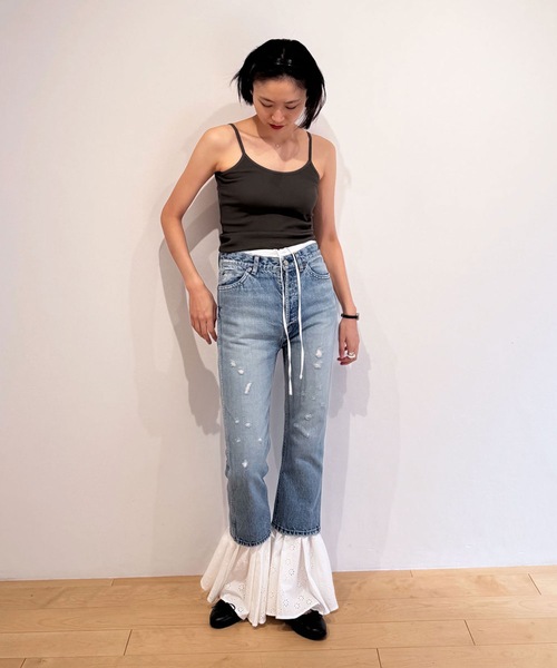 HOLIDAY（ホリデイ）の「SUPER RIB CAMISOLE スーパーリブキャミソール（キャミソール・レディース・チャコールグレー・ONE SIZE）」の5枚目の写真