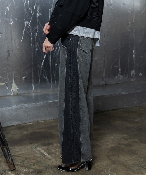 AULA AILA(アウラアイラ)の「【セットアップ着用可】コクーンシルエットデニムパンツ(デニムパンツ・レディース・ブラック/ブルー/ピンク・0/1)」の15枚目の写真