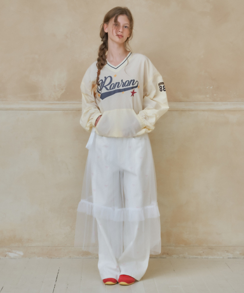 RONRON(ロンロン)の「RIBBON PATTERN WIDE DENIM PANTS WHITE(デニムパンツ・レディース・その他・SMALL/MEDIUM)」の6枚目の写真