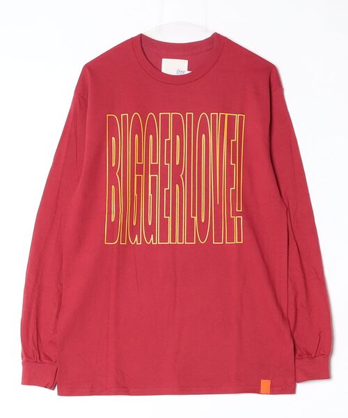 ROSE BUD（ローズバッド）の「Tony Taizsun LOVE LS POCKET TEE（Tシャツ/カットソー・レディース・ホワイト/バーガンディー・L/XL/M）」の2枚目の写真