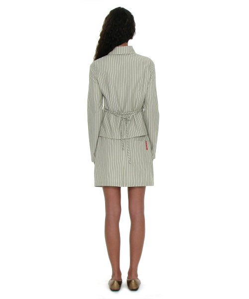 PARTIMENTO WOMEN（パルティメントウィメン）の「PWC イージーミニスカート_グリーンストライプ（スカート・レディース・その他・SMALL/MEDIUM）」の4枚目の写真
