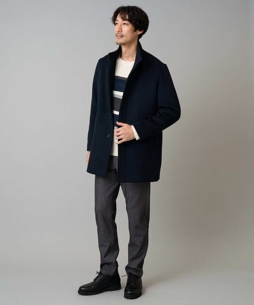 a.v.v（アーヴェヴェ）の「【洗濯機で洗える】モールランダムボーダークルーネックニット（ニット/セーター・メンズ・ブラック/ネイビー/グリーン/ブルー・48/50/44/46）」の18枚目の写真