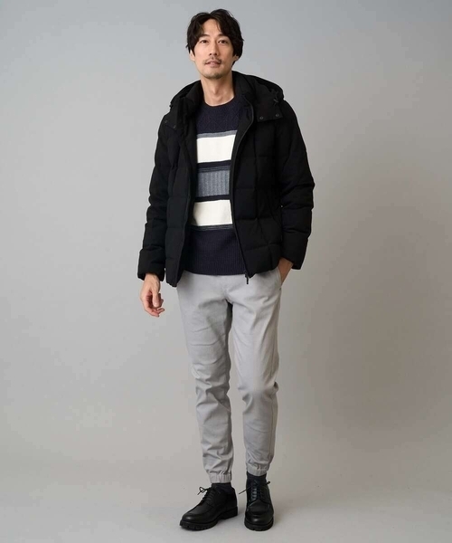 a.v.v（アーヴェヴェ）の「【洗濯機で洗える】モールランダムボーダークルーネックニット（ニット/セーター・メンズ・ブラック/ネイビー/グリーン/ブルー・48/50/44/46）」の16枚目の写真