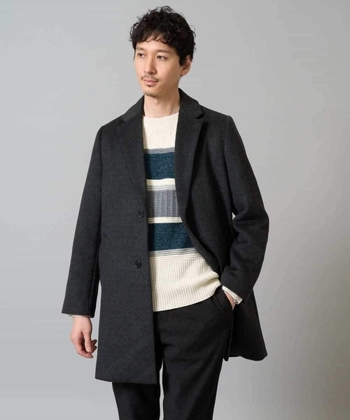 a.v.v（アーヴェヴェ）の「【洗濯機で洗える】モールランダムボーダークルーネックニット（ニット/セーター・メンズ・ブラック/ネイビー/グリーン/ブルー・48/50/44/46）」の7枚目の写真
