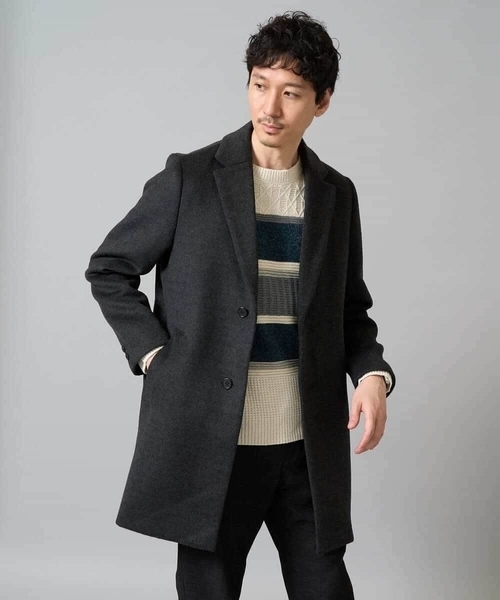 a.v.v（アーヴェヴェ）の「【洗濯機で洗える】モールランダムボーダークルーネックニット（ニット/セーター・メンズ・ブラック/ネイビー/グリーン/ブルー・48/50/44/46）」の6枚目の写真