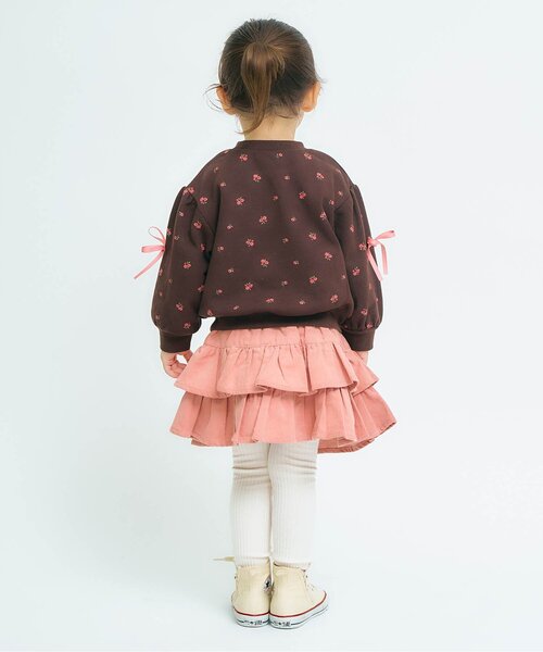 apres les cours（アプレレクール）の「【WEB限定】袖リボントレーナー_ジュニア対応（スウェット・キッズ・マスタード/ブラウン/ライトグレー/ブルー/アイボリー・90/100/110/120/130/140/80）」の9枚目の写真