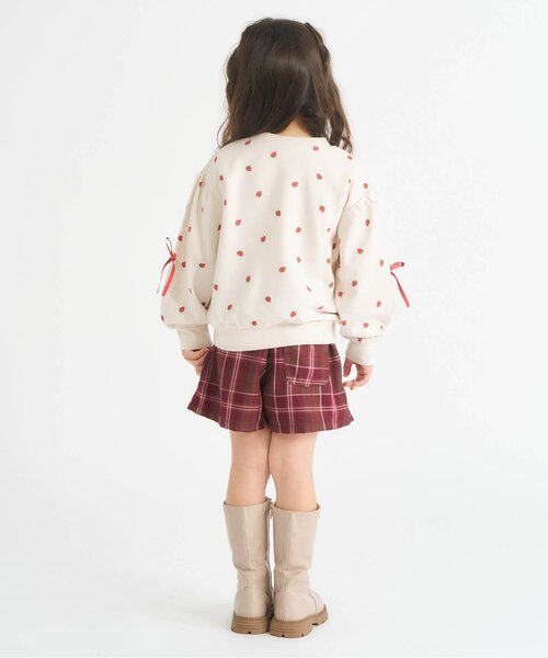 apres les cours（アプレレクール）の「【WEB限定】袖リボントレーナー_ジュニア対応（スウェット・キッズ・マスタード/ブラウン/ライトグレー/ブルー/アイボリー・90/100/110/120/130/140/80）」の11枚目の写真