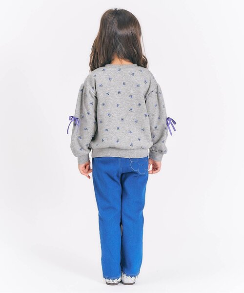 apres les cours（アプレレクール）の「【WEB限定】袖リボントレーナー_ジュニア対応（スウェット・キッズ・マスタード/ブラウン/ライトグレー/ブルー/アイボリー・90/100/110/120/130/140/80）」の13枚目の写真