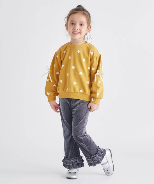 apres les cours（アプレレクール）の「【WEB限定】袖リボントレーナー_ジュニア対応（スウェット・キッズ・マスタード/ブラウン/ライトグレー/ブルー/アイボリー・90/100/110/120/130/140/80）」の14枚目の写真