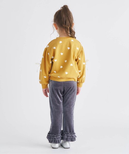 apres les cours（アプレレクール）の「【WEB限定】袖リボントレーナー_ジュニア対応（スウェット・キッズ・マスタード/ブラウン/ライトグレー/ブルー/アイボリー・90/100/110/120/130/140/80）」の15枚目の写真