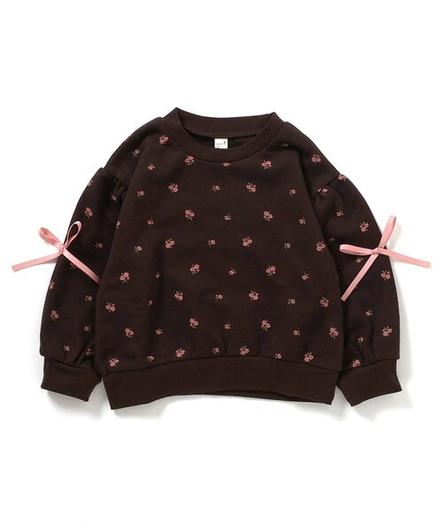 apres les cours（アプレレクール）の「【WEB限定】袖リボントレーナー_ジュニア対応（スウェット・キッズ・マスタード/ブラウン/ライトグレー/ブルー/アイボリー・90/100/110/120/130/140/80）」の22枚目の写真