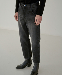 TRIP LE SENS（トリップ ル センス）の「CUTOUT CROP DENIM PANTS_BLACK（デニムパンツ）」