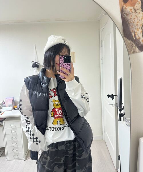 NOMANUAL(NOMANUAL)の「TRACK DUCK DOWN VEST - GLOSSY BLACK(ダウンベスト・レディース・その他・LARGE)」の14枚目の写真