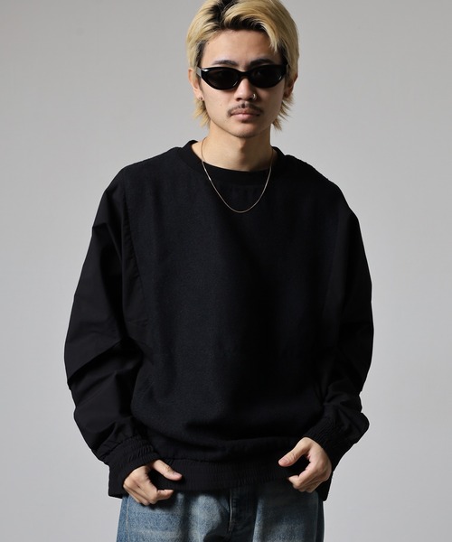 MMMM（エムエムエムエム）の「MMMM ドルマンスリーブクルーネック/ブークレ/ナイロン（スウェット・メンズ・チャコール/ブラック・XL/M/L）」の13枚目の写真