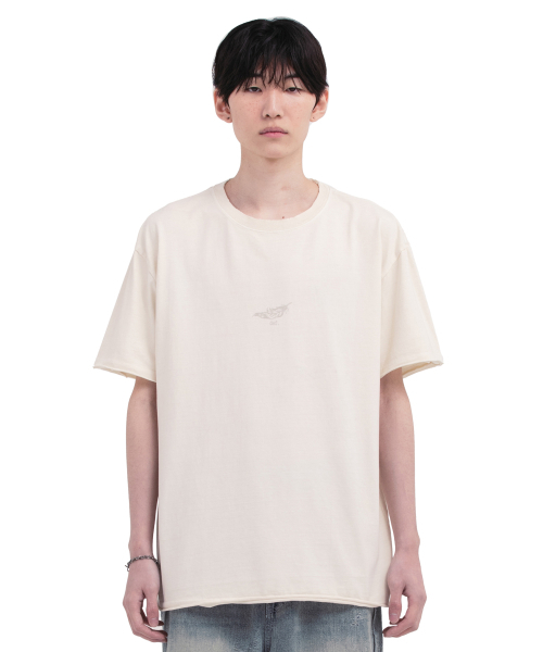 DEFGARMENTS(デフグラメンツ)の「FEATHER DEVIL T-SHIRTS(Tシャツ/カットソー・レディース・アイボリー・MEDIUM/LARGE)」の2枚目の写真