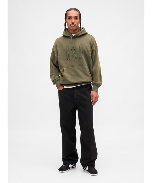 GAP(ギャップ)の「ヴィンテージソフト オーバーサイズ GAPロゴパーカー(パーカー・メンズ・カーキ/ブラック/キャメル・XL/L/M/S/XS)」の4枚目の写真