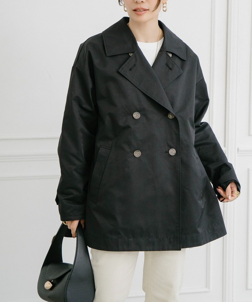 Emma Taylor(エマテイラー)の「バックフレアミドルトレンチコート(トレンチコート・レディース・ブラック/ベージュ・FREE)」の5枚目の写真