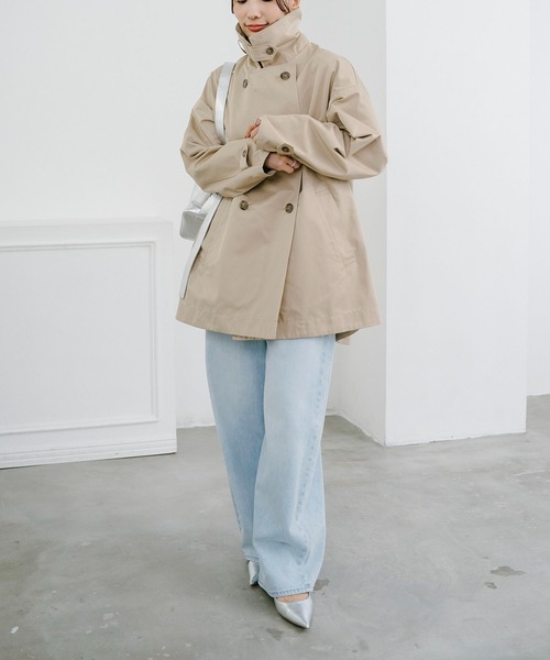 Emma Taylor(エマテイラー)の「バックフレアミドルトレンチコート(トレンチコート・レディース・ブラック/ベージュ・FREE)」の16枚目の写真