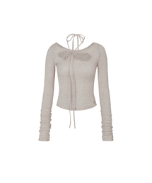 PAIN OR PLEASURE（ペインオアプレジャー）の「WRINKLED ORCHID TOP beige（Tシャツ/カットソー）」