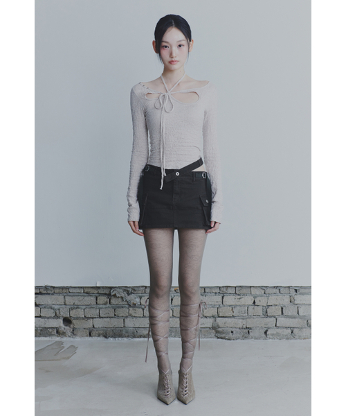 PAIN OR PLEASURE(ペインオアプレジャー)の「WRINKLED ORCHID TOP beige(Tシャツ/カットソー・レディース・その他・SMALL/MEDIUM)」の2枚目の写真