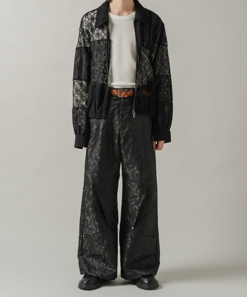 CASPER JOHN（キャスパージョン）の「Paisley tuck pants/ペイズリータックパンツ（その他パンツ・メンズ・グレー/ブラック・LARGE/MEDIUM/SMALL/X-SMALL）」の15枚目の写真