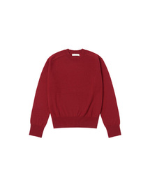 SIKN2128 カシミヤブレンドクルーネックニット_Red