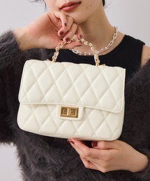 VIS | チェーンハンドルキルティングショルダーバッグ/2WAY・一部WEB限定カラー(ショルダーバッグ)