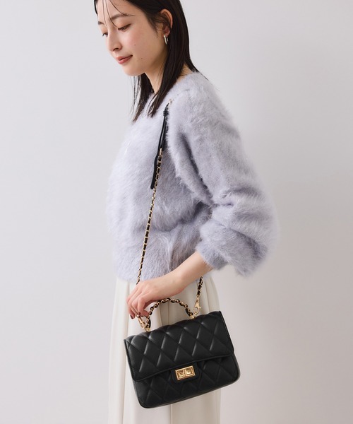 VIS（ビス）の「チェーンハンドルキルティングショルダーバッグ/2WAY・一部WEB限定カラー（ショルダーバッグ・レディース・オフホワイト/ブラック/サックスブルー/ピンク・FREE）」の7枚目の写真