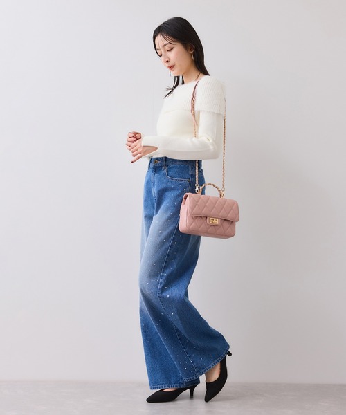 VIS（ビス）の「チェーンハンドルキルティングショルダーバッグ/2WAY・一部WEB限定カラー（ショルダーバッグ・レディース・オフホワイト/ブラック/サックスブルー/ピンク・FREE）」の19枚目の写真