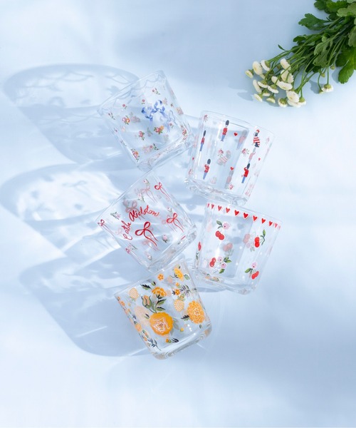 Cath Kidston(キャスキッドソン)の「グラスタンブラー(グラス/マグカップ/タンブラー・レディース・イエロー/ピンク/レッド/クリア/ブラック×レッド・FREE)」の2枚目の写真