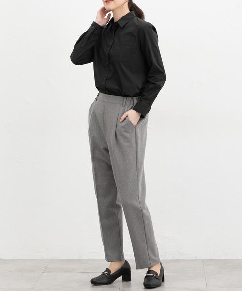 Honeys（ハニーズ）の「【らくらくアイロン】らくらく伸縮シャツ（シャツ/ブラウス・レディース・ホワイト/ホワイト系その他/ライトベージュ/ブラック/ライトブルー/ホワイト系その他2・S/M/LL/L/3L）」の11枚目の写真