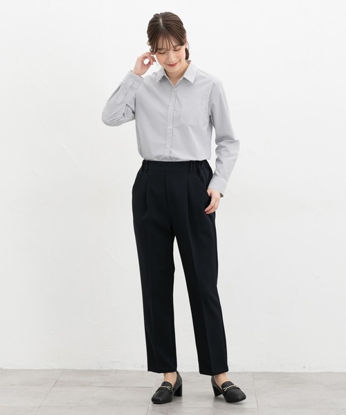 Honeys（ハニーズ）の「【らくらくアイロン】らくらく伸縮シャツ（シャツ/ブラウス・レディース・ホワイト/ホワイト系その他/ライトベージュ/ブラック/ライトブルー/ホワイト系その他2・S/M/LL/L/3L）」の15枚目の写真