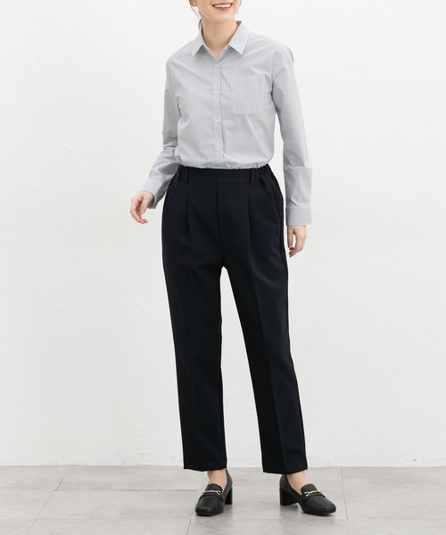 Honeys（ハニーズ）の「【らくらくアイロン】らくらく伸縮シャツ（シャツ/ブラウス・レディース・ホワイト/ホワイト系その他/ライトベージュ/ブラック/ライトブルー/ホワイト系その他2・S/M/LL/L/3L）」の16枚目の写真