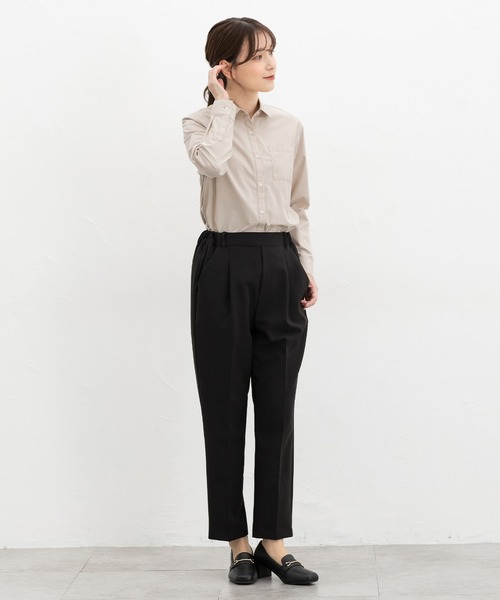 Honeys（ハニーズ）の「【らくらくアイロン】らくらく伸縮シャツ（シャツ/ブラウス・レディース・ホワイト/ホワイト系その他/ライトベージュ/ブラック/ライトブルー/ホワイト系その他2・S/M/LL/L/3L）」の19枚目の写真