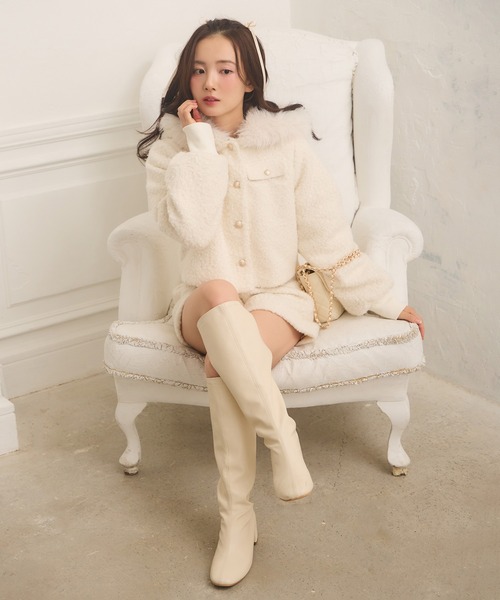 Seemi. byNICECLAUP（ シーミーバイナイスクラップ）の「【Seemi.】ポケットファーボアショートパンツ（その他パンツ・レディース・ベージュ/ブラック/オフホワイト・FREE）」の22枚目の写真