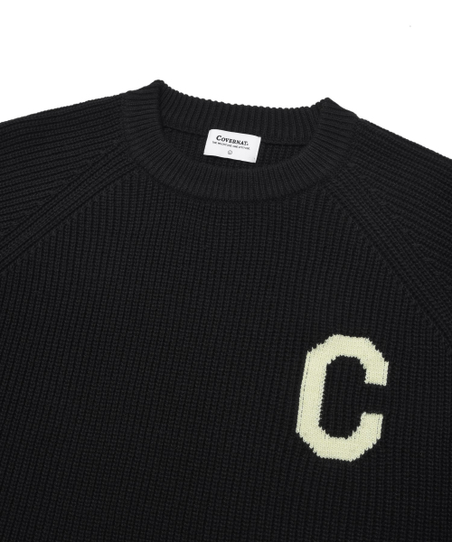 COVERNAT（カバーナット）の「ミドルCロゴクルーネックニットブラック（ニット/セーター・レディース・その他・XX-LARGE/X-SMALL/SMALL/MEDIUM/LARGE/X-LARGE）」の3枚目の写真