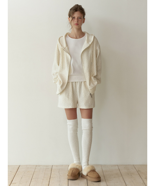 RE_L(リエル)の「Flowered waffle shorts (cream)(その他パンツ・レディース・その他・SMALL/MEDIUM)」の2枚目の写真