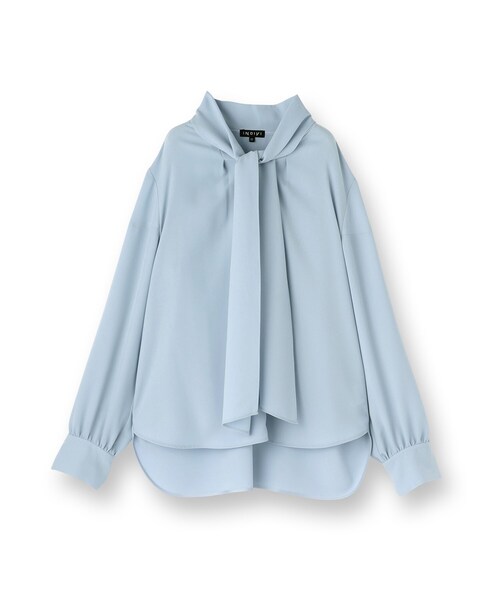 INDIVI（インディヴィ）の「【セレモニー／洗える】ジョーゼットボウタイブラウス（シャツ/ブラウス・レディース・サックスブルー/ライトグレー/ホワイト・15 /13/05/40/38/36/19）」の20枚目の写真